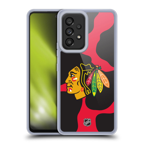 NHL Chicago Blackhawks Cow Pattern Soft Gel Case for Samsung Galaxy A53 5G (2022)
