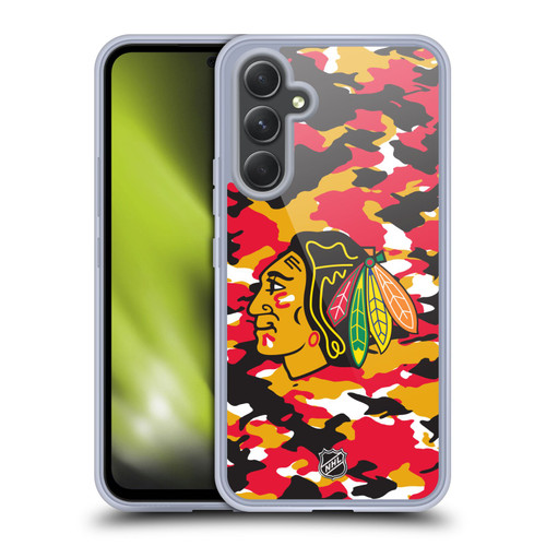 NHL Chicago Blackhawks Camouflage Soft Gel Case for Samsung Galaxy A54 5G
