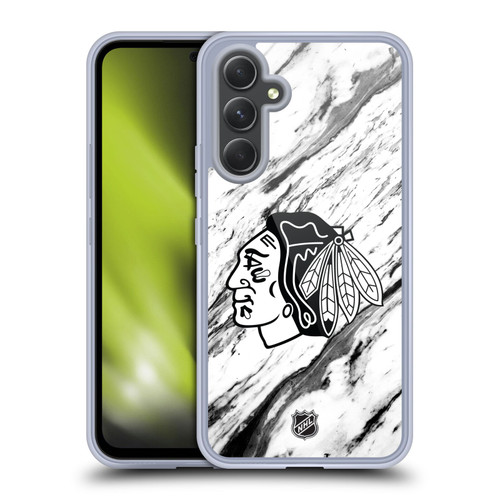 NHL Chicago Blackhawks Marble Soft Gel Case for Samsung Galaxy A54 5G