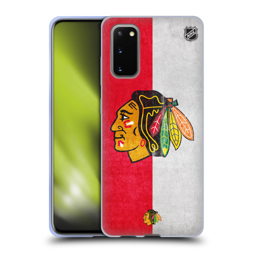 NHL Chicago Blackhawks Half Distressed Soft Gel Case for Samsung Galaxy S20 / S20 5G