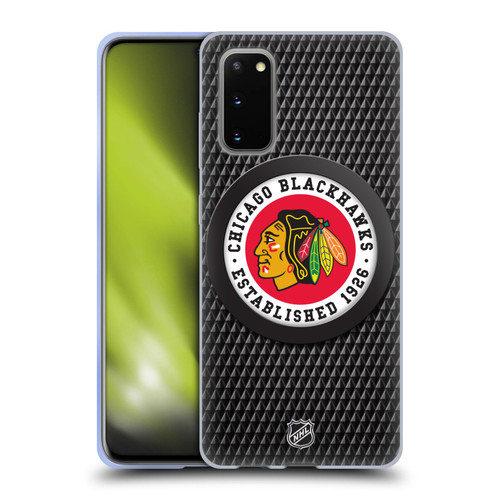 NHL Chicago Blackhawks Puck Texture Soft Gel Case for Samsung Galaxy S20 / S20 5G
