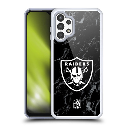 NFL Las Vegas Raiders Graphics Coloured Marble Soft Gel Case for Samsung Galaxy A13 (2022)