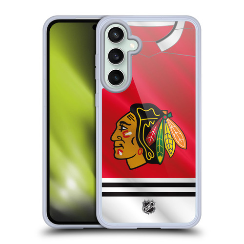 NHL Chicago Blackhawks Jersey Soft Gel Case for Samsung Galaxy S23 FE 5G & MagSafe