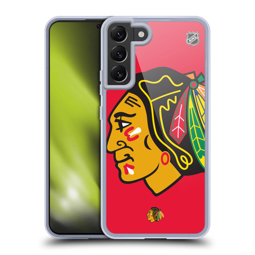 NHL Chicago Blackhawks Oversized Soft Gel Case for Samsung Galaxy S22+ 5G & MagSafe