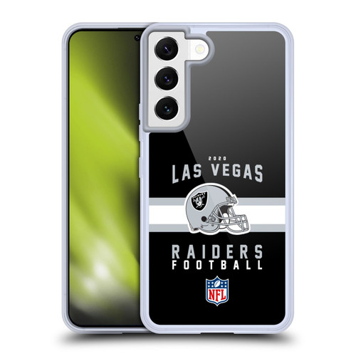 NFL Las Vegas Raiders Graphics Helmet Typography Soft Gel Case for Samsung Galaxy S22 5G & MagSafe