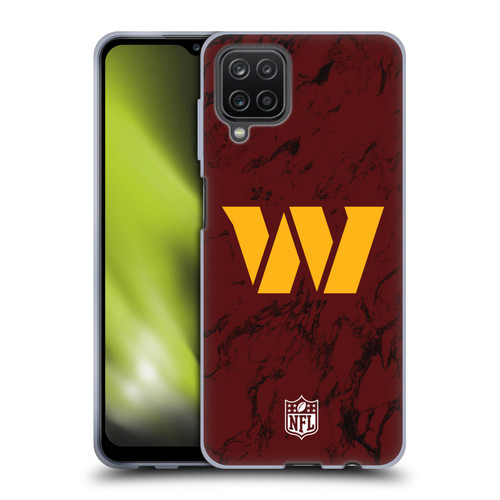 NFL Washington Football Team Graphics Coloured Marble Soft Gel Case for Samsung Galaxy A12 (2020)