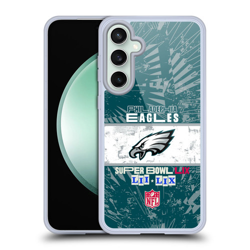 NFL 2025 Super Bowl LIX Champions Eagles All Wins Soft Gel Case for Samsung Galaxy S23 FE 5G & MagSafe