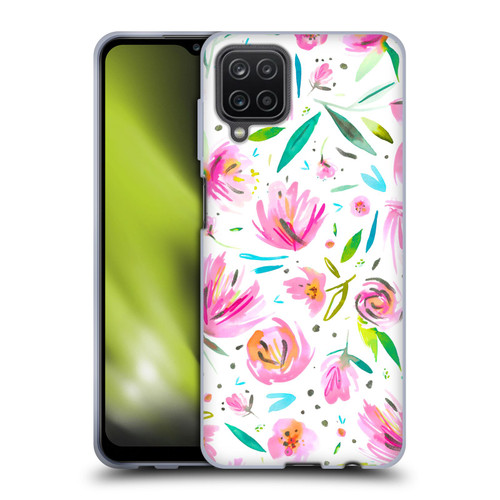 Ninola Floral Peonies Pink Soft Gel Case for Samsung Galaxy A12 (2020)
