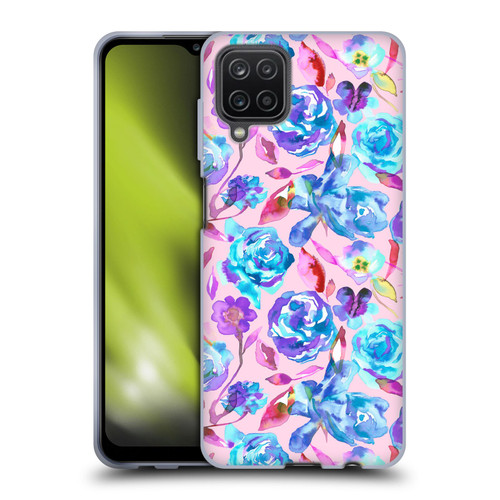 Ninola Floral Watercolour Summer Roses Soft Gel Case for Samsung Galaxy A12 (2020)