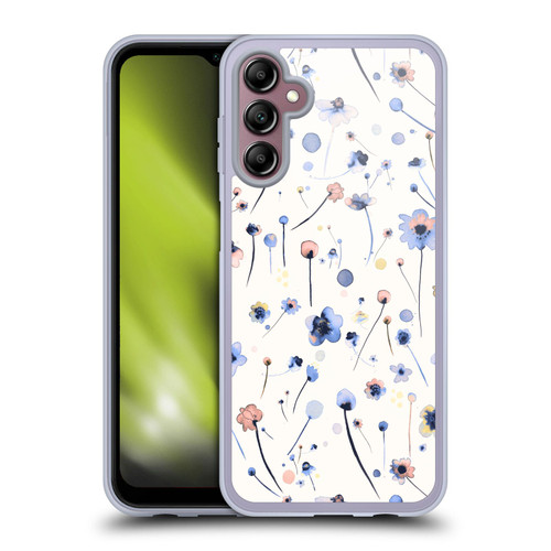 Ninola Floral Blue Soft Soft Gel Case for Samsung Galaxy A14 5G