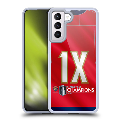 NHL 2024 Stanley Cup Champions Florida Panthers Jersey Soft Gel Case for Samsung Galaxy S21 5G & MagSafe