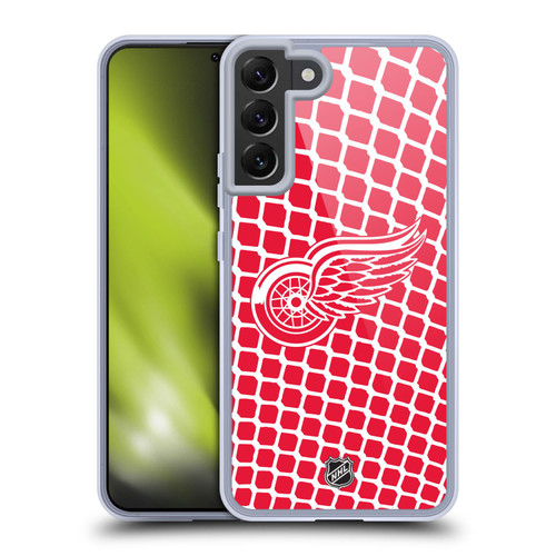 NHL Detroit Red Wings Net Pattern Soft Gel Case for Samsung Galaxy S22+ 5G & MagSafe