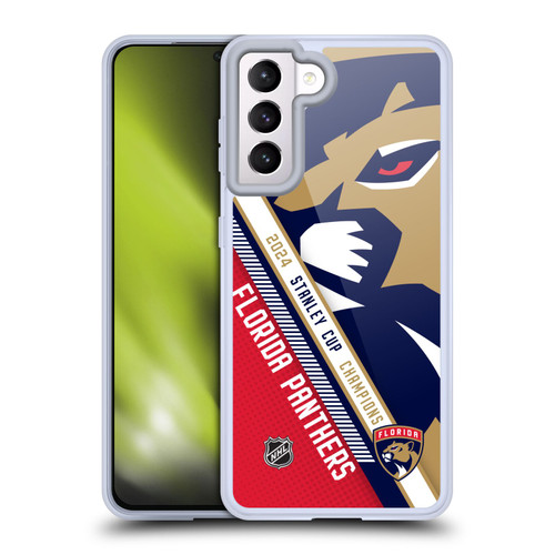 NHL 2024 Stanley Cup Champions Florida Panthers Oversized Soft Gel Case for Samsung Galaxy S21 5G & MagSafe