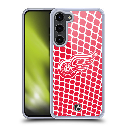 NHL Detroit Red Wings Net Pattern Soft Gel Case for Samsung Galaxy S23+ 5G & MagSafe