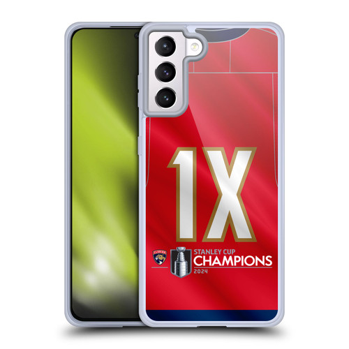 NHL 2024 Stanley Cup Champions Florida Panthers Jersey Soft Gel Case for Samsung Galaxy S21+ 5G & MagSafe