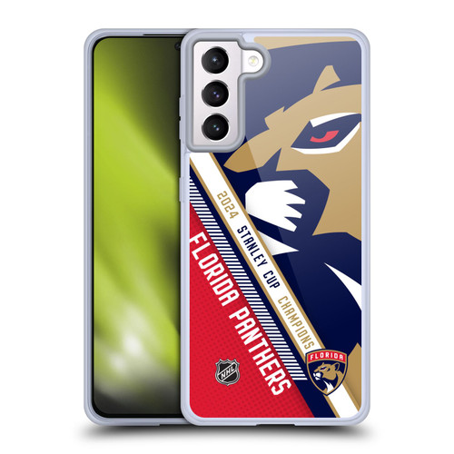 NHL 2024 Stanley Cup Champions Florida Panthers Oversized Soft Gel Case for Samsung Galaxy S21+ 5G & MagSafe
