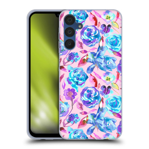 Ninola Floral Watercolour Summer Roses Soft Gel Case for Samsung Galaxy A15 & MagSafe