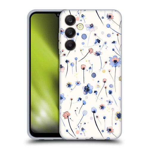 Ninola Floral Blue Soft Soft Gel Case for Samsung Galaxy A25 5G