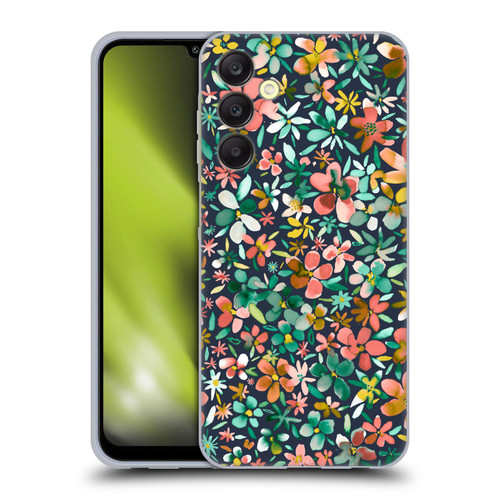 Ninola Floral Colourful Petals Green Soft Gel Case for Samsung Galaxy A25 5G