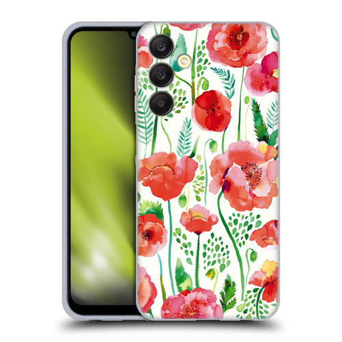 Ninola Floral Red Soft Gel Case for Samsung Galaxy A25 5G