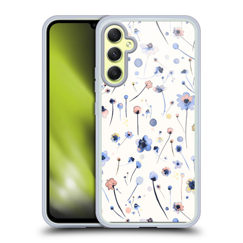 Ninola Floral Blue Soft Soft Gel Case for Samsung Galaxy A34 5G