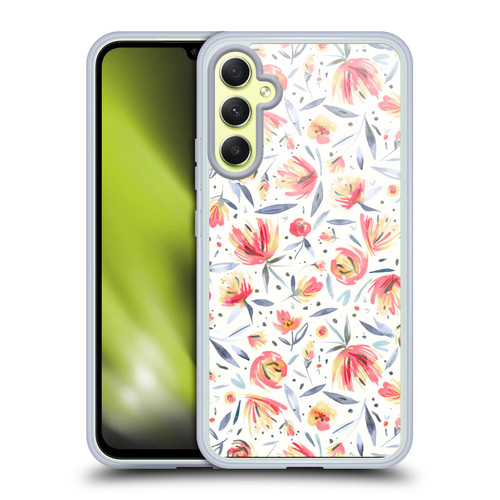 Ninola Floral Peonies Soft Gel Case for Samsung Galaxy A34 5G