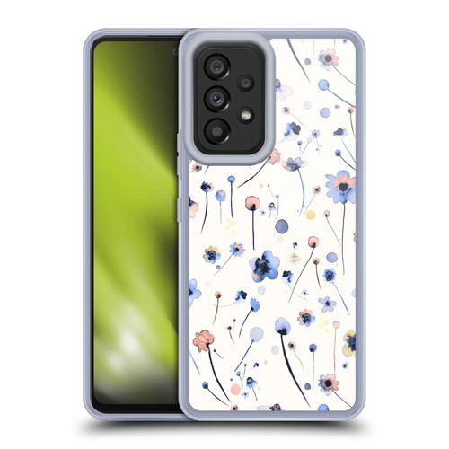 Ninola Floral Blue Soft Soft Gel Case for Samsung Galaxy A53 5G (2022)