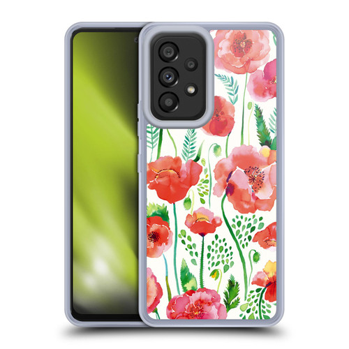 Ninola Floral Red Soft Gel Case for Samsung Galaxy A53 5G (2022)