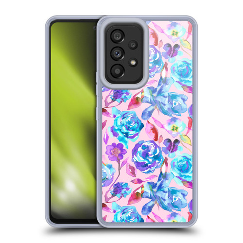 Ninola Floral Watercolour Summer Roses Soft Gel Case for Samsung Galaxy A53 5G (2022)