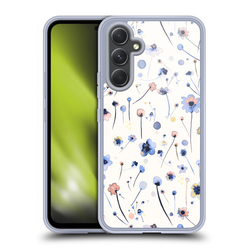 Ninola Floral Blue Soft Soft Gel Case for Samsung Galaxy A54 5G