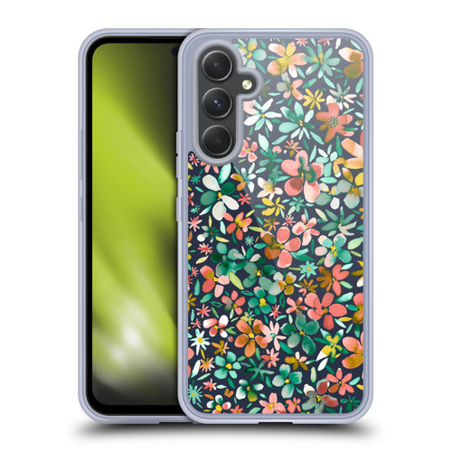 Ninola Floral Colourful Petals Green Soft Gel Case for Samsung Galaxy A54 5G