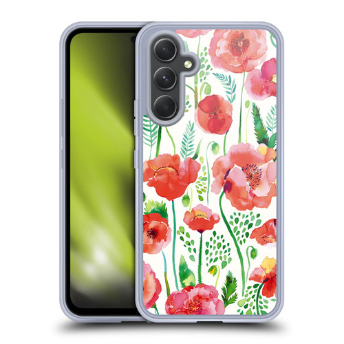Ninola Floral Red Soft Gel Case for Samsung Galaxy A54 5G