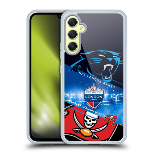 NFL 2019 London Games Panthers VS. Buccaneers Soft Gel Case for Samsung Galaxy A34 5G