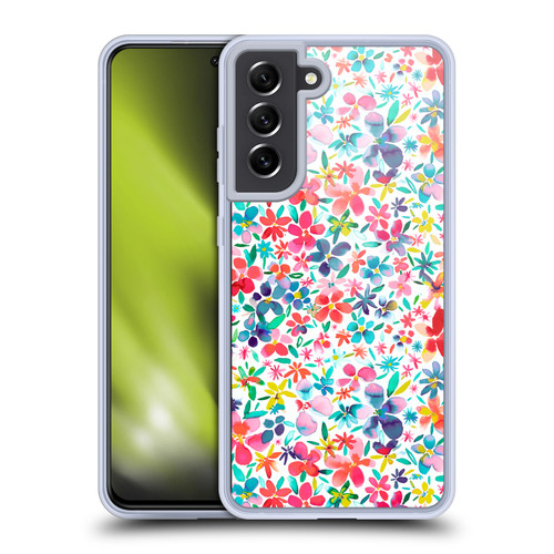Ninola Floral Colourful Petals Spring Soft Gel Case for Samsung Galaxy S21 FE 5G & MagSafe