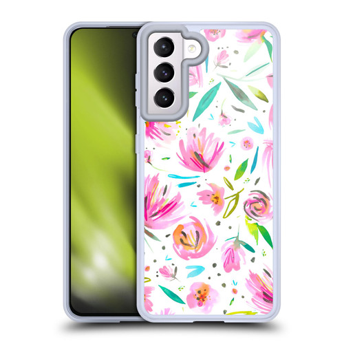 Ninola Floral Peonies Pink Soft Gel Case for Samsung Galaxy S21 5G & MagSafe