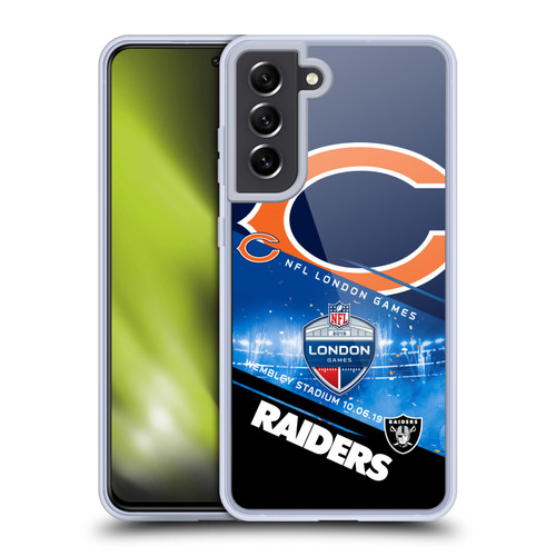NFL 2019 London Games Bears VS. Raiders Soft Gel Case for Samsung Galaxy S21 FE 5G & MagSafe