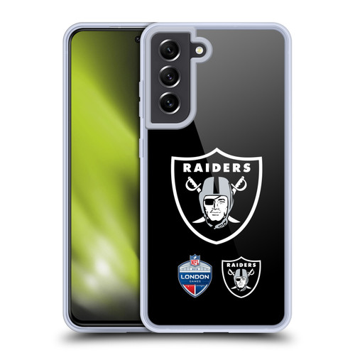 NFL 2019 London Games Oversized Raiders Soft Gel Case for Samsung Galaxy S21 FE 5G & MagSafe
