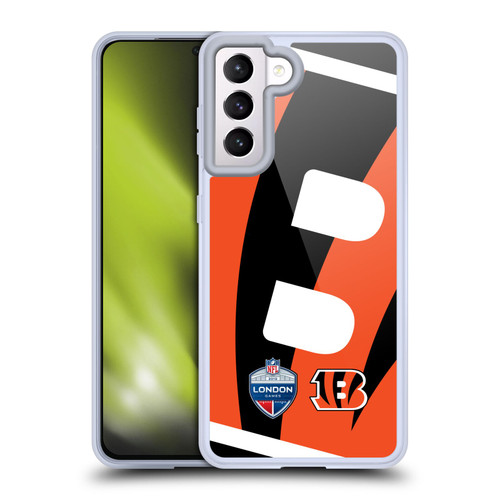 NFL 2019 London Games Oversized Bengals Soft Gel Case for Samsung Galaxy S21 5G & MagSafe