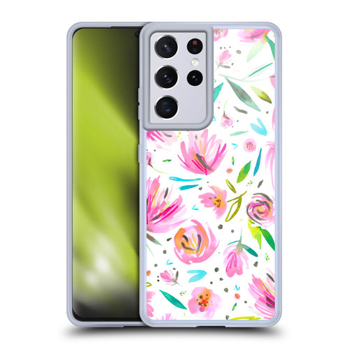Ninola Floral Peonies Pink Soft Gel Case for Samsung Galaxy S21 Ultra 5G & MagSafe