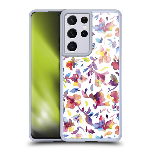 Ninola Floral Watery Hibiscus Soft Gel Case for Samsung Galaxy S21 Ultra 5G & MagSafe