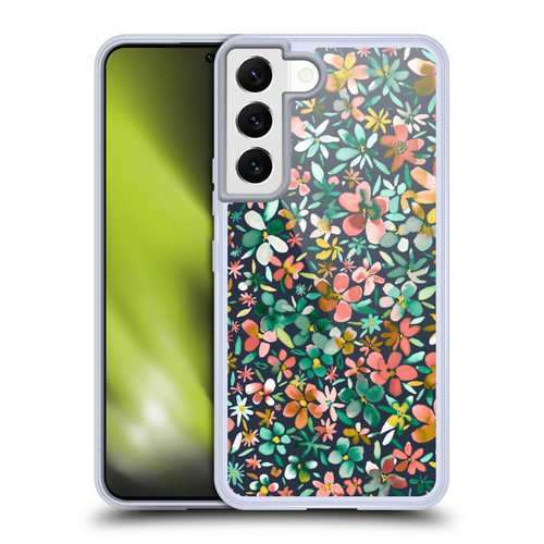 Ninola Floral Colourful Petals Green Soft Gel Case for Samsung Galaxy S22 5G & MagSafe