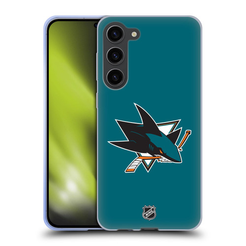 NHL San Jose Sharks Plain Soft Gel Case for Samsung Galaxy S23+ 5G & MagSafe