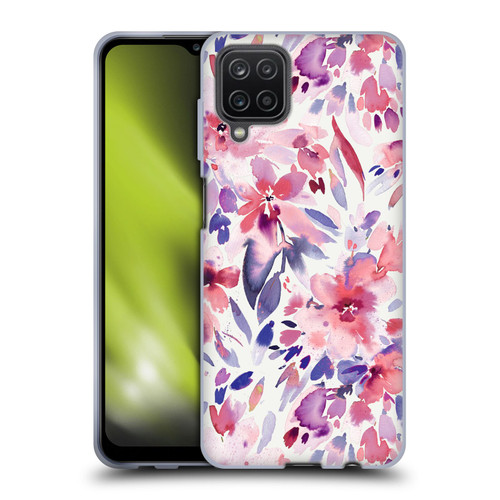 Ninola Abstract Nature Flowers Artistic Tropical Red Soft Gel Case for Samsung Galaxy A12 (2020)