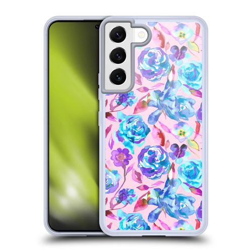 Ninola Floral Watercolour Summer Roses Soft Gel Case for Samsung Galaxy S22 5G & MagSafe