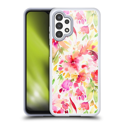Ninola Abstract Nature Flowers Artistic Tropical Multicolor Soft Gel Case for Samsung Galaxy A13 (2022)