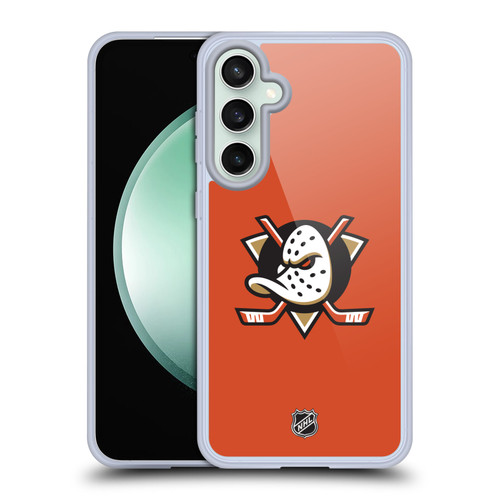 NHL Anaheim Ducks Plain Soft Gel Case for Samsung Galaxy S23 FE 5G & MagSafe