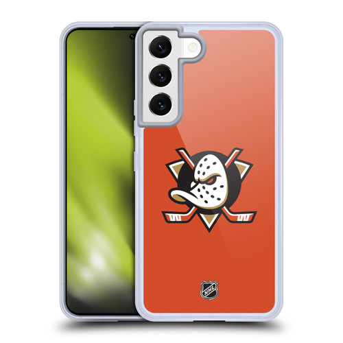 NHL Anaheim Ducks Plain Soft Gel Case for Samsung Galaxy S22 5G & MagSafe