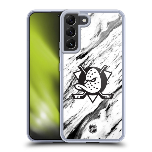 NHL Anaheim Ducks Marble Soft Gel Case for Samsung Galaxy S22+ 5G & MagSafe