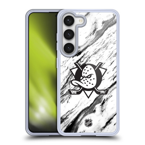 NHL Anaheim Ducks Marble Soft Gel Case for Samsung Galaxy S23 5G & MagSafe