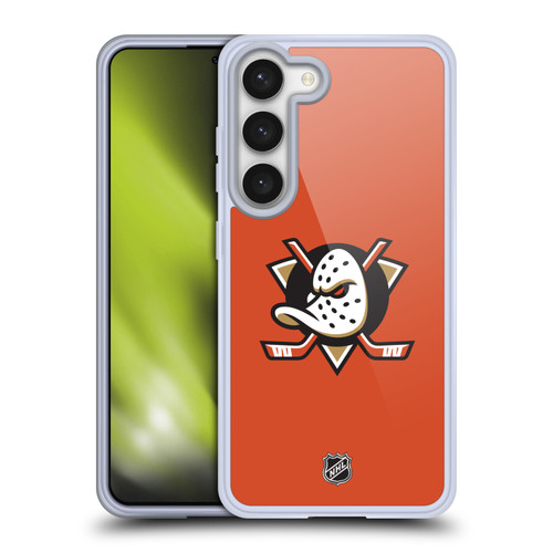 NHL Anaheim Ducks Plain Soft Gel Case for Samsung Galaxy S23 5G & MagSafe